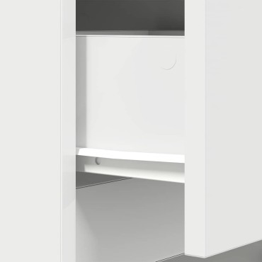 vidaXL Κομοδίνο Λευκό 39x35x125cm από Επεξεργασμένο Ξύλο 1 τεμ.