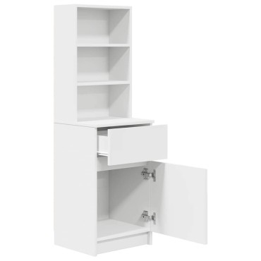 vidaXL Κομοδίνο Λευκό 39x35x125cm από Επεξεργασμένο Ξύλο 1 τεμ.