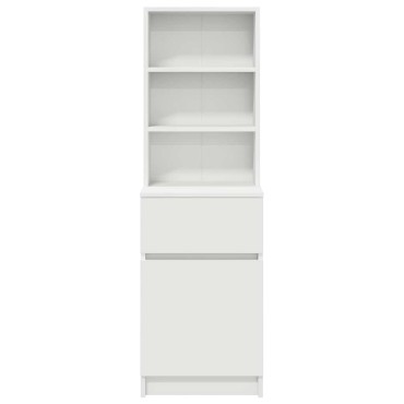 vidaXL Κομοδίνο Λευκό 39x35x125cm από Επεξεργασμένο Ξύλο 1 τεμ.