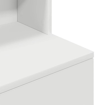 vidaXL Κομοδίνο Λευκό 39x35x125cm από Επεξεργασμένο Ξύλο 1 τεμ.