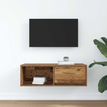 vidaXL Έπιπλο Τηλεόρασης Παλιό Ξύλο 80x31x25,5cm Επεξεργασμένο Ξύλο
