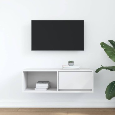 vidaXL Έπιπλο Τηλεόρασης Λευκό 80x31x25,5cm Επεξεργασμένο Ξύλο