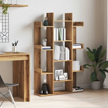 vidaXL Ντουλάπι βιβλίων Artisan Oak 86x25,5x140cm Ξύλο μηχανής 1 τεμ.