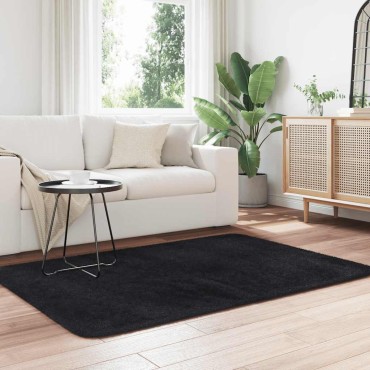 vidaXL Χαλί Shaggy με Ψηλό Πέλος NAVARRA Μαύρο 120x170cm πολυεστέρας