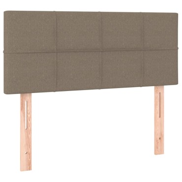 vidaXL Κρεβάτι Boxspring με Στρώμα Taupe 80x200 εκ. Υφασμάτινο