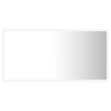 vidaXL Καθρέφτης Μπάνιου με LED Λευκός 80x8,5x37cm Ακρυλικός 1 τεμ.