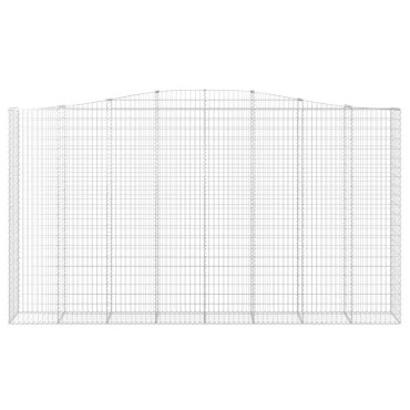 vidaXL Συρματοκιβώτια Τοξωτά 6 τεμ. 400x50x220/240 εκ. Γαλβαν. Ατσάλι