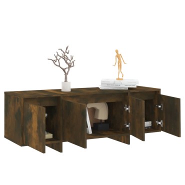 vidaXL Έπιπλο Τηλεόρασης Καπνιστή Δρυς 120x30x40,5cm Επεξ. Ξύλο