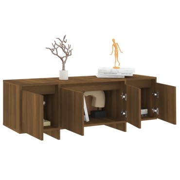 vidaXL Έπιπλο Τηλεόρασης Καφέ Δρυς 120x30x40,5cm Επεξ. Ξύλο