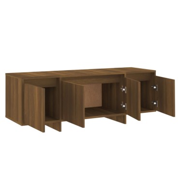 vidaXL Έπιπλο Τηλεόρασης Καφέ Δρυς 120x30x40,5cm Επεξ. Ξύλο