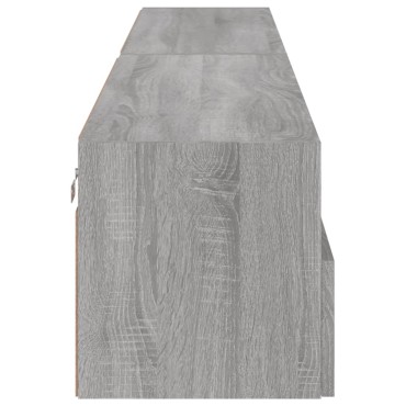 vidaXL Έπιπλα Τηλεόρασης Τοίχου 2 τεμ. Γκρι 100x30x30cm Επ. Ξύλο
