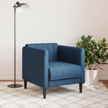 vidaXL Πολυθρόνα Σαλονιού Μπλε Υφασμάτινη 69x76,5x74,5cm 1 τεμ. Γωνιακός
