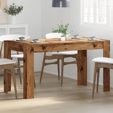 vidaXL Τραπεζαρία Παλιό Ξύλο 140x74,5x76cm από Επεξεργασμένο Ξύλο 1 τεμ.