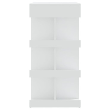 vidaXL Τραπέζι Μπαρ με Ράφια Λευκό 100x50x101,5cm από Επεξ. Ξύλο 1 τεμ.