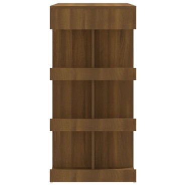 vidaXL Τραπέζι Μπαρ με Ράφια Καφέ Δρυς 100x50x101,5cm από Επεξ. Ξύλο 1 τεμ.
