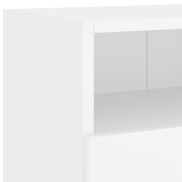 vidaXL Ντουλάπια Τηλεόρασης Τοίχου 2 τεμ. Λευκά 100x30x30cm Επεξ. Ξύλο