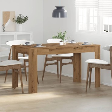 vidaXL Τραπεζαρία Τεχνίτης Δρυς 140x74,5x76cm Επεξεργασμένο Ξύλο 1 τεμ.