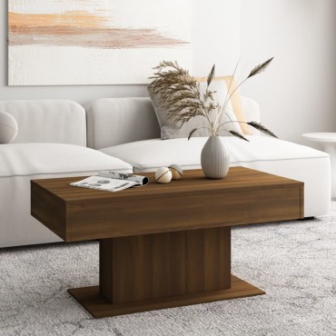 vidaXL Τραπεζάκι Σαλονιού Καφέ Δρυς 96x50x45cm Επεξεργασμένο Ξύλο 1 τεμ.