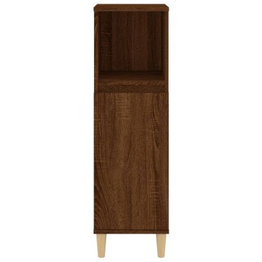 vidaXL Ντουλάπι Μπάνιου Καφέ Δρυς 30x30x100cm Επεξεργασμένο Ξύλο