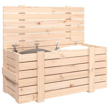 vidaXL Κουτί Αποθήκευσης 91x40,5x42 εκ. από Μασίφ Ξύλο Πεύκου