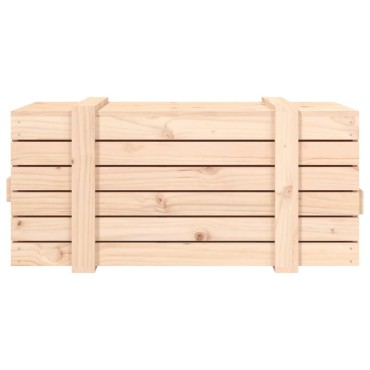 vidaXL Κουτί Αποθήκευσης 91x40,5x42 εκ. από Μασίφ Ξύλο Πεύκου