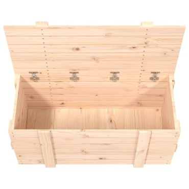 vidaXL Κουτί Αποθήκευσης 91x40,5x42 εκ. από Μασίφ Ξύλο Πεύκου