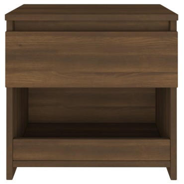 vidaXL Κομοδίνα 2 τεμ. Καφέ Δρυς 40x30x39cm από Επεξεργασμένο Ξύλο