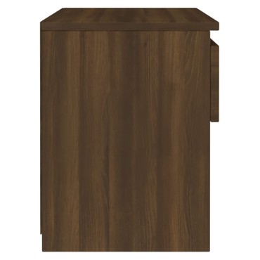 vidaXL Κομοδίνα 2 τεμ. Καφέ Δρυς 40x30x39cm από Επεξεργασμένο Ξύλο