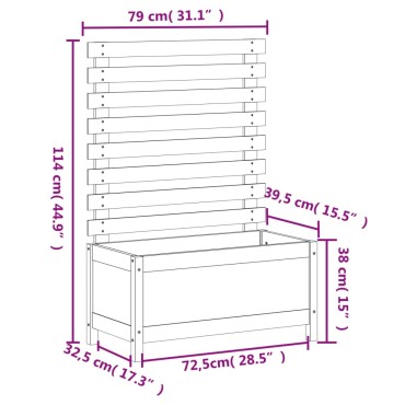 vidaXL Ζαρντινιέρα με Ράφι 79x39,5x114 εκ. Μασίφ Ξύλο Ψευδοτσούγκας