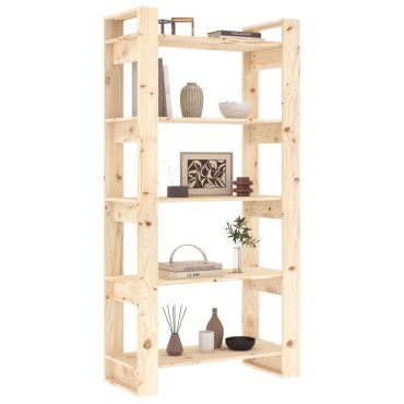 vidaXL Βιβλιοθήκη/Διαχωριστικό Χώρου 80x35x160cm Μασίφ Ξύλο 1 τεμ.