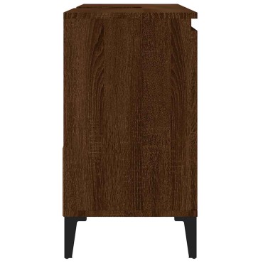 vidaXL Ντουλάπι Μπάνιου Καφέ Δρυς 65x33x60cm Επεξεργασμένο Ξύλο 1 τεμ.