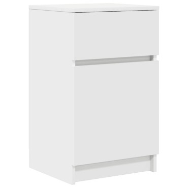 vidaXL Κομοδίνα 2 τεμ. Λευκά 39x35x65cm από Επεξεργασμένο Ξύλο