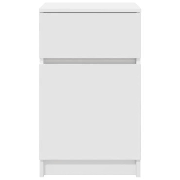 vidaXL Κομοδίνα 2 τεμ. Λευκά 39x35x65cm από Επεξεργασμένο Ξύλο