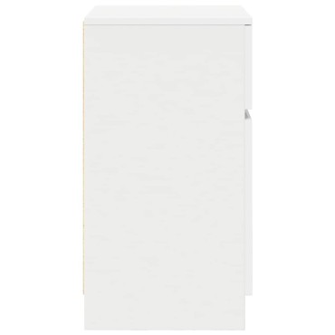 vidaXL Κομοδίνα 2 τεμ. Λευκά 39x35x65cm από Επεξεργασμένο Ξύλο