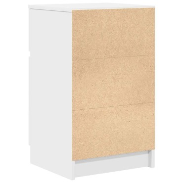 vidaXL Κομοδίνα 2 τεμ. Λευκά 39x35x65cm από Επεξεργασμένο Ξύλο