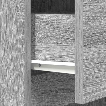 vidaXL Κομοδίνο Γκρι Sonoma 39x35x65cm από Επεξεργασμένο Ξύλο 1 τεμ.