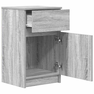 vidaXL Κομοδίνο Γκρι Sonoma 39x35x65cm από Επεξεργασμένο Ξύλο 1 τεμ.