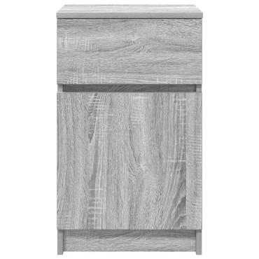 vidaXL Κομοδίνο Γκρι Sonoma 39x35x65cm από Επεξεργασμένο Ξύλο 1 τεμ.