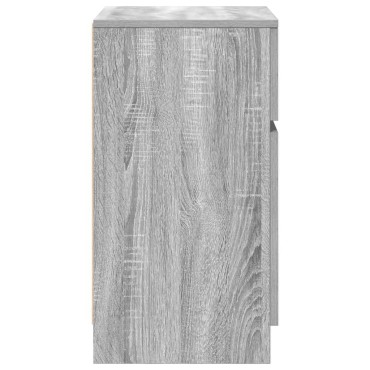 vidaXL Κομοδίνο Γκρι Sonoma 39x35x65cm από Επεξεργασμένο Ξύλο 1 τεμ.