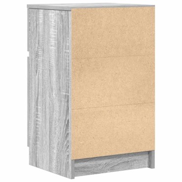 vidaXL Κομοδίνο Γκρι Sonoma 39x35x65cm από Επεξεργασμένο Ξύλο 1 τεμ.