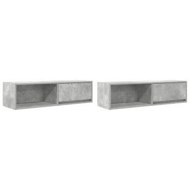 vidaXL Έπιπλα Τηλεόρασης 2 τεμ. 100x31x25,5cm Επεξεργασμένο Ξύλο