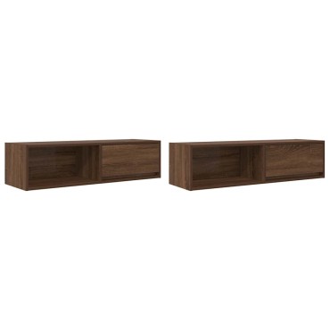 vidaXL Έπιπλα Τηλεόρασης 2 τεμ. 100x31x25,5cm Επεξεργασμένο Ξύλο