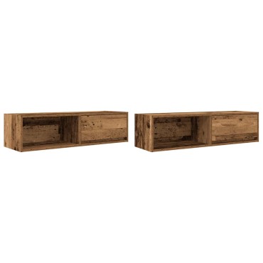 vidaXL Έπιπλα Τηλεόρασης 2 τεμ. 100x31x25,5cm Επεξεργασμένο Ξύλο