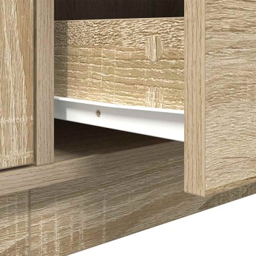 vidaXL Έπιπλο Τηλεόρασης με LED Sonoma Δρυς 160,5x41x50cm
