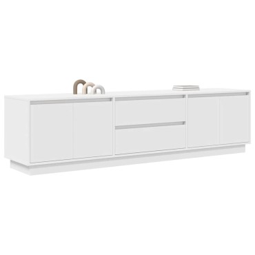 vidaXL Έπιπλο Τηλεόρασης με LED Λευκό 193,5x41x50cm