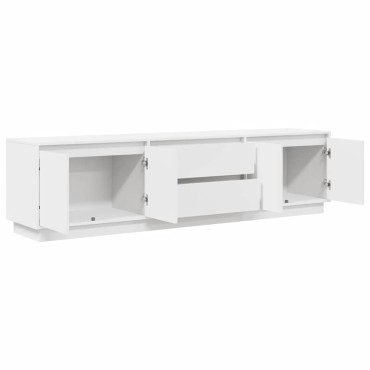 vidaXL Έπιπλο Τηλεόρασης με LED Λευκό 193,5x41x50cm