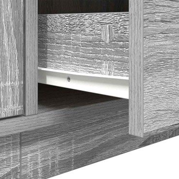 vidaXL Έπιπλο Τηλεόρασης με LED Γκρι Sonoma 193,5x41x50cm