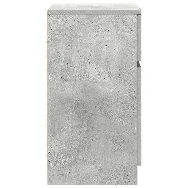 vidaXL Κομοδίνα 2 τεμ. Γκρι Σκυροδέμ. 39x35x65cm από Επεξεργ. Ξύλο