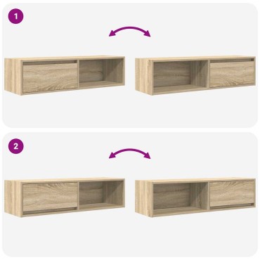 vidaXL Έπιπλο Τηλεόρασης Sonoma Δρυς 100x31x25,5cm Επεξ. Ξύλο