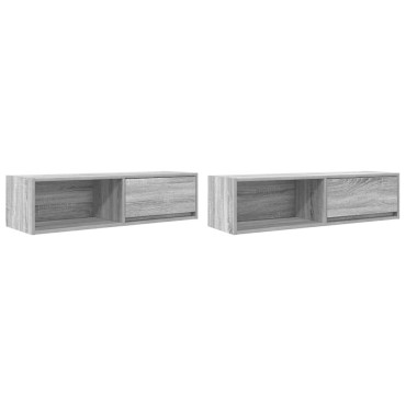 vidaXL Έπιπλα Τηλεόρασης 2 τεμ. 100x31x25,5cm Επεξεργασμένο Ξύλο